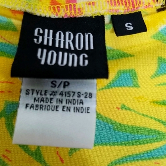 Sharon Young Skirt maxi stretch palm tree floral tropical print Beach Resortwear - Picture 7 of 9